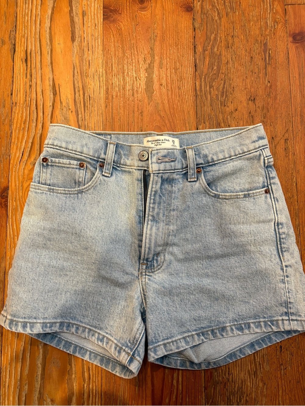 Abercrombie & Fitch Light Wash Denim Shorts